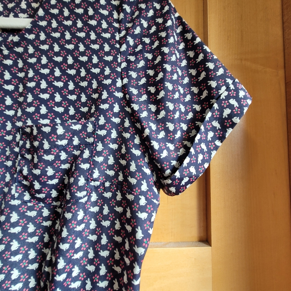 Modcloth Monteau Mini Skater Blue Animal Print Dress - Picture 6 of 11